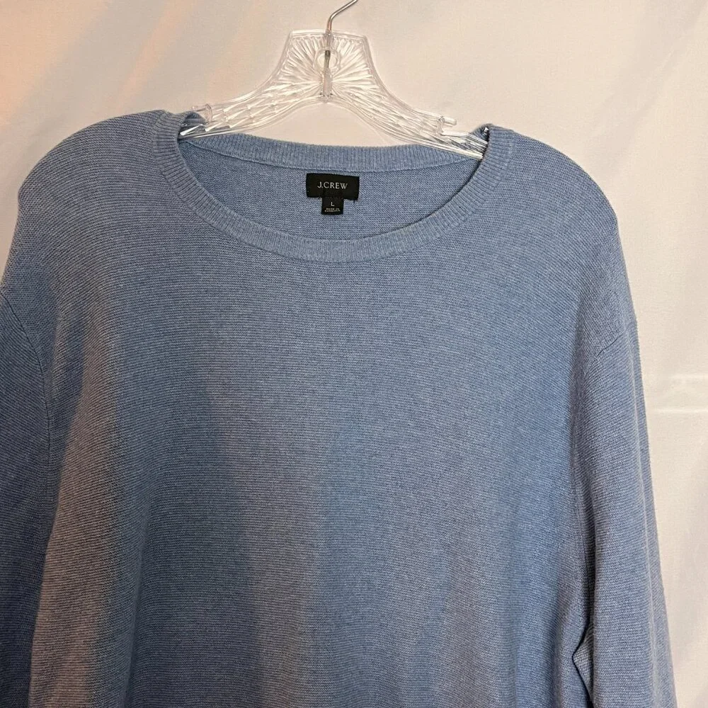 Men's (Unisex) Blue 100% cotton J. Crew Crewneck sweater, Size L